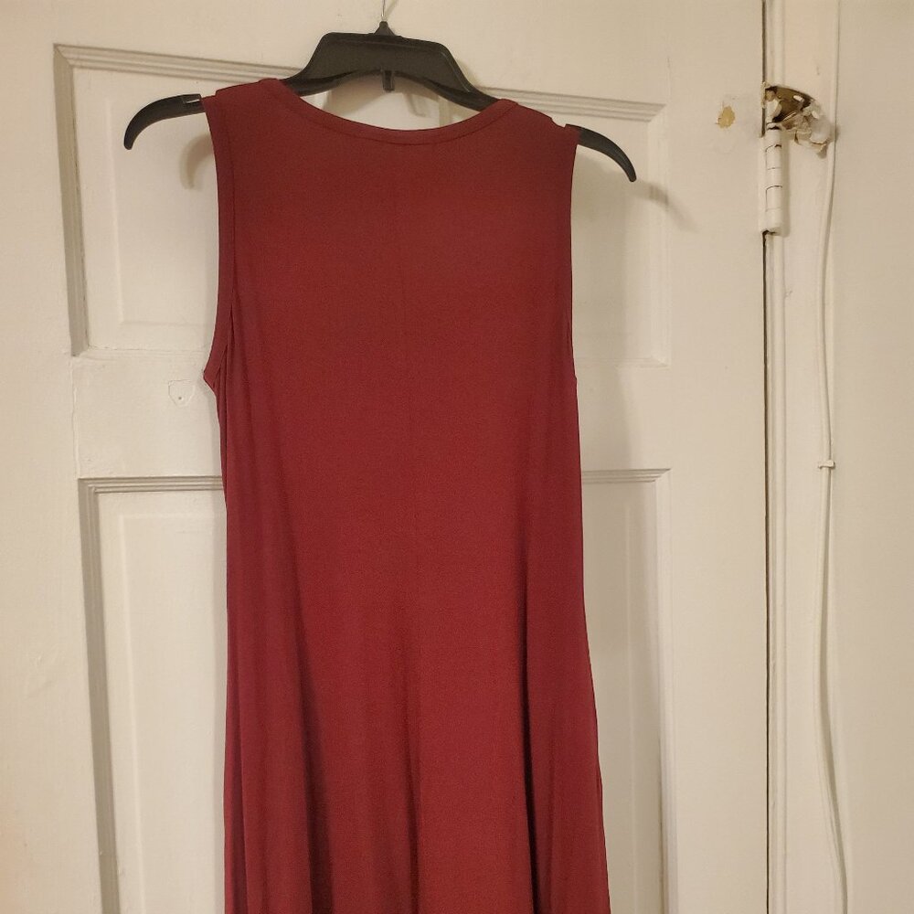Maroon Midi A-Line Dress - Size Small (NWT)